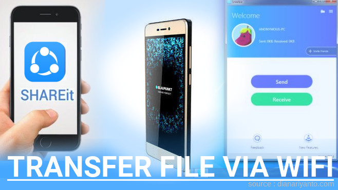 Kirim dan Transfer File via Wifi di Blaupunkt Soundphone S2 Menggunakan ShareIt Versi Baru
